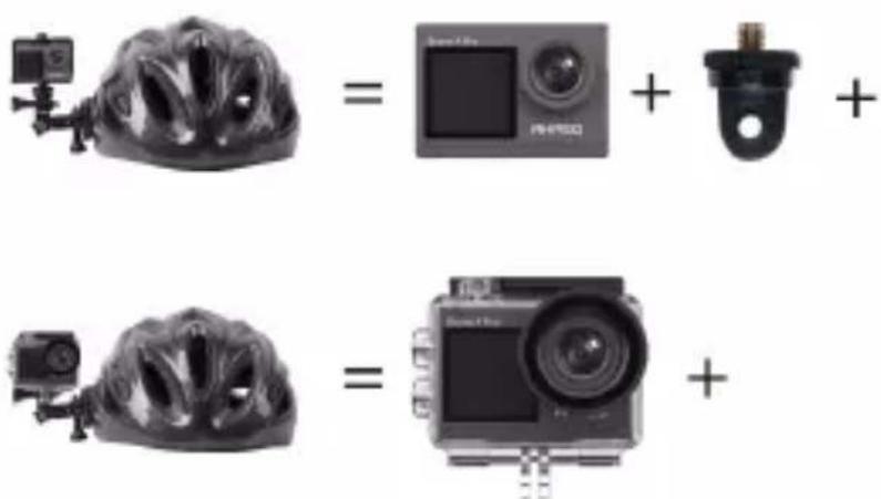 Image showing three identical camera modules with a camera, each labeled with a unique icon and the sum of two additional images.