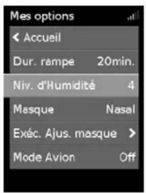 ResMed AirCurve 10 VAuto - Niveau d'humidité - 1