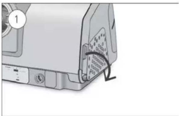 ResMed AirCurve 10 VAuto - To replace the air filter: - 1