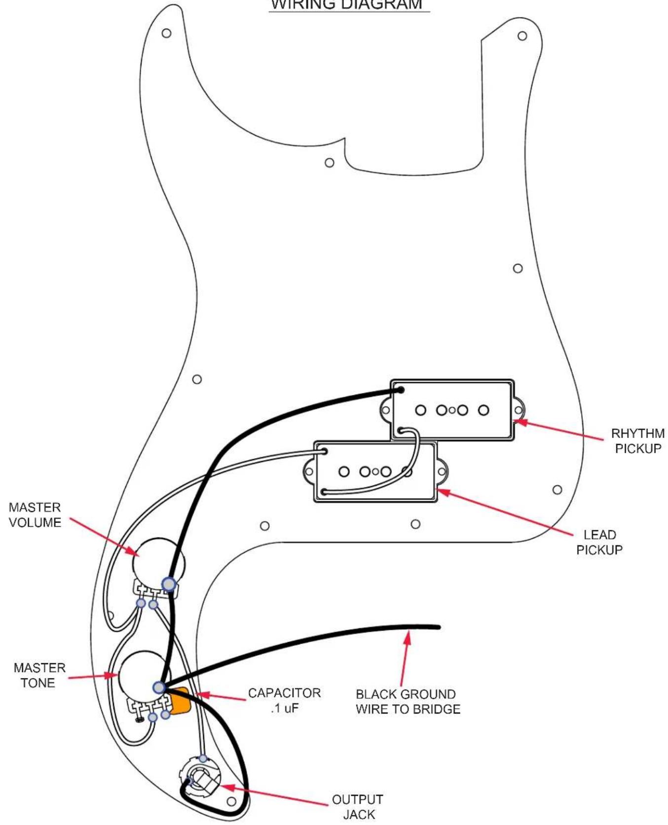 FENDER Vintera '50s Precision Bass - WIRING DIAGRAM - 1