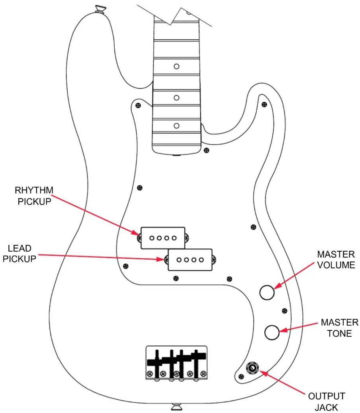 FENDER Vintera '50s Precision Bass - SWITCH AND CONTROL FUNCTION - 1
