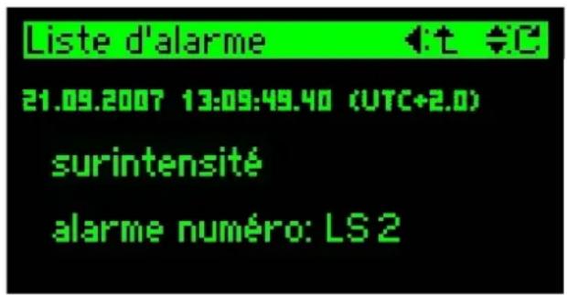 Camille Bauer Sineax CAM - Liste d'alarmes / liste d'événements - 1
