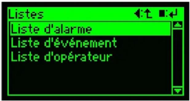 Camille Bauer Sineax CAM - Accès aux informations des listes - 1