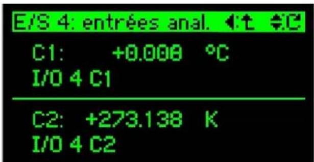 Camille Bauer Sineax CAM - Valeurs mesurées des E/S et des relais - 3