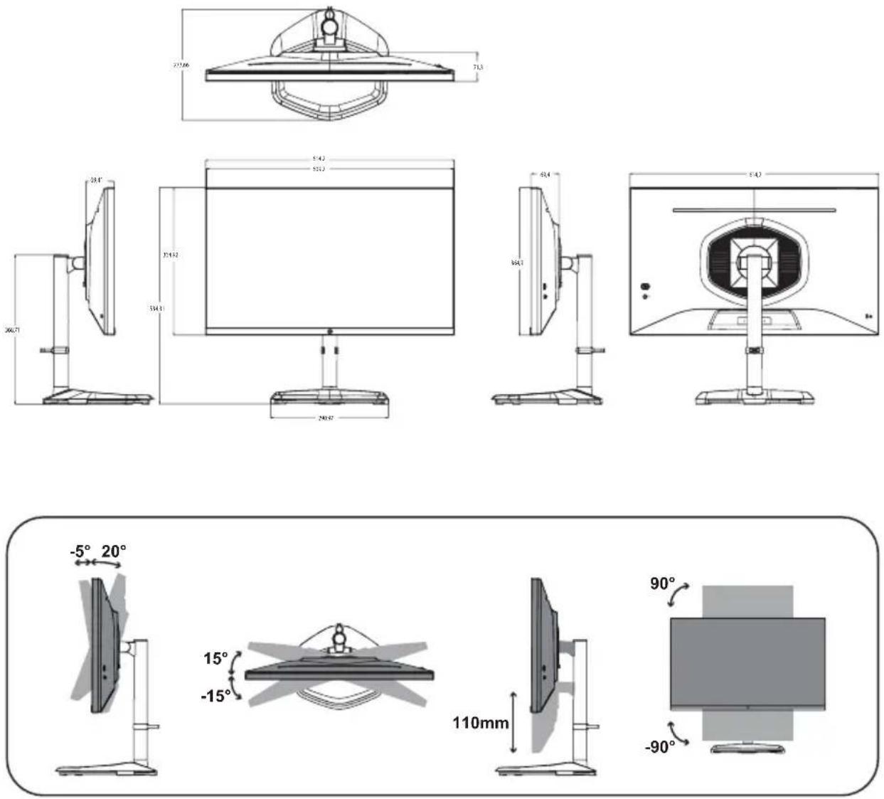 COOLER MASTER GP2711 - Dimensions hors tout du produit - 1