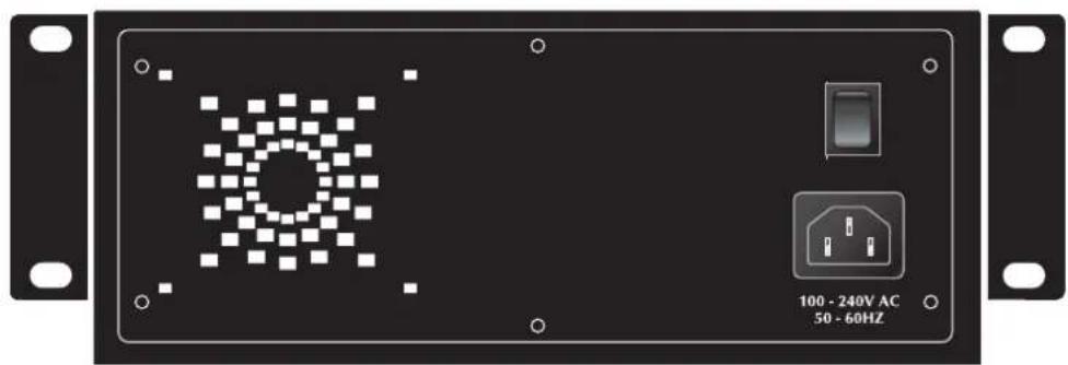 Planet MC1500R48 - Media Converter Chassis Rear Panel - 1