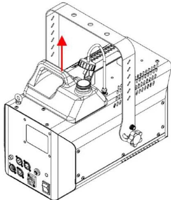 Showtec Stellar F1500 Fogger - Vidange du réservoir après utilisation - 2