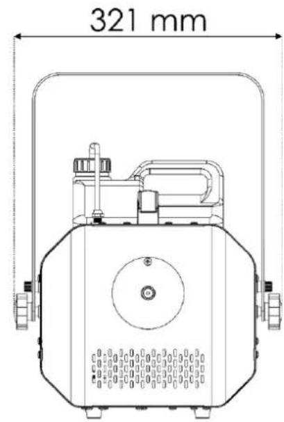 Showtec Stellar F1500 Fogger - Dimensions - 2