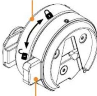 Astera Leo Fresnel - Fissaggio staffa a U (AF250-YK) con basetta per staffa a U (AF250-YKB) - sgancio rapido - 1