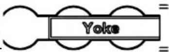 Astera Leo Fresnel - Fixation de lyre (AF250-YK) avec YokeBase (AF250-YKB) - attache rapide - 3