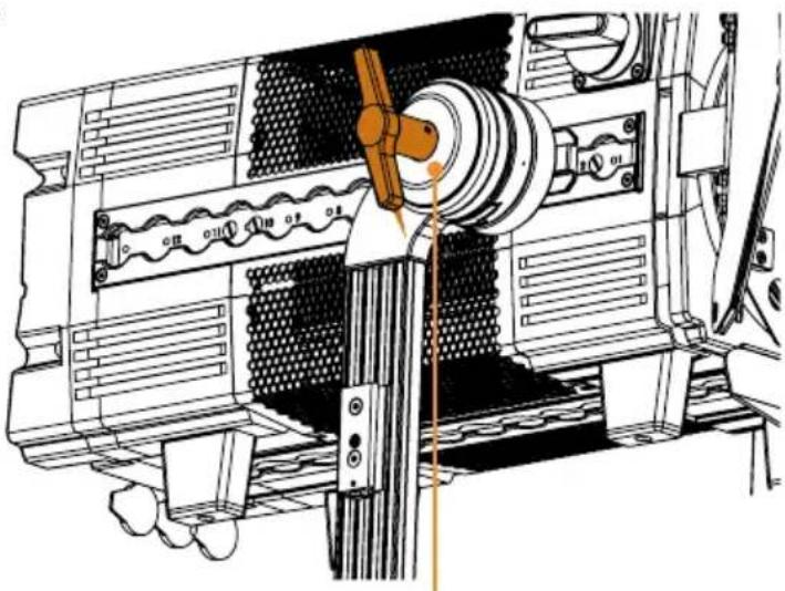Astera Leo Fresnel - Bügel (AF250-YK) Anschluss mit Bügelbefestigung (AF250-YKB) - Schnellspanner - 4