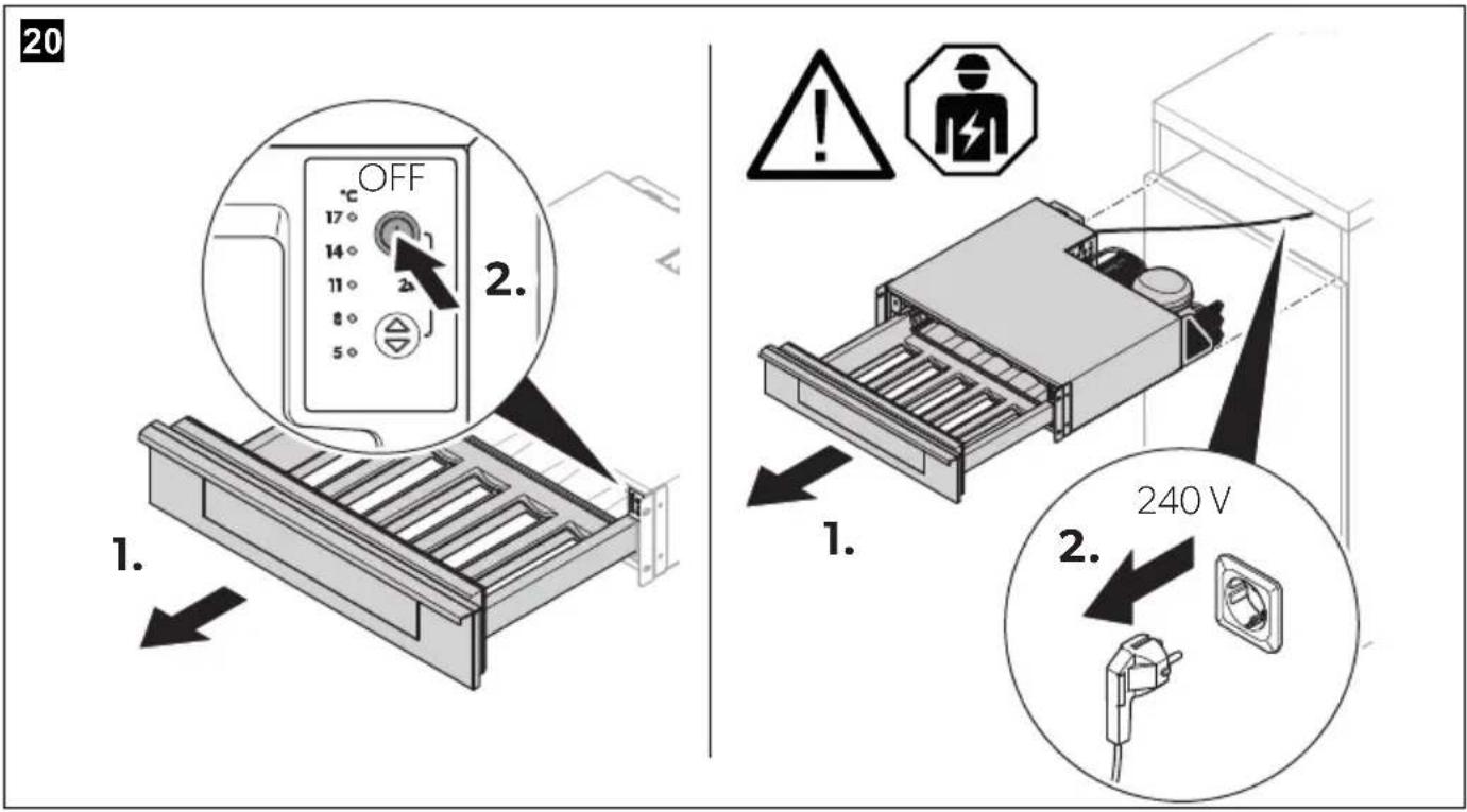20 OFF 17° 14° 11° 8° 5° 2. 1. 2. 240 V