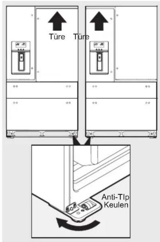 AEG RMB954E9VX - Ausrichtung des Innenraums und Ausrichtung der Türen (falls notwendig) - 1