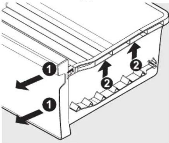 AEG RMB954E9VX - Slik fjerner du Ultra Fresh skuffen for rengjøring: - 1