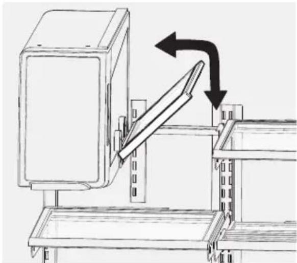 AEG RMB954E9VX - To adjust flip shelf: - 1