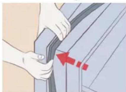 AEG RMB954E9VX - Montaggio della guarnizione della porta - 2