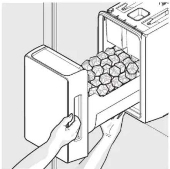 AEG RMB954E9VX - Verwijder het ijsvak en maak het leeg als: - 1
