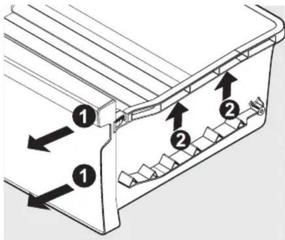 AEG RMB954E9VX - Ultra Fresh -laatikon irrottaminen puhdistusta varten: - 1