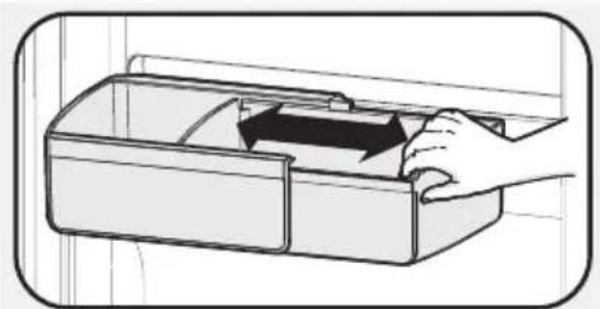 AEG RMB954E9VX - Sådan flyttes lägebeholderen fra skinne til skinne: - 1