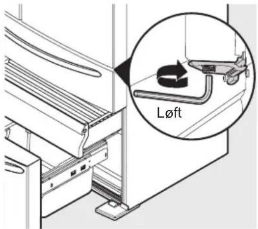 AEG RMB954E9VX - Nivåregulering av skapet og justering av dør (etter behov) - 2
