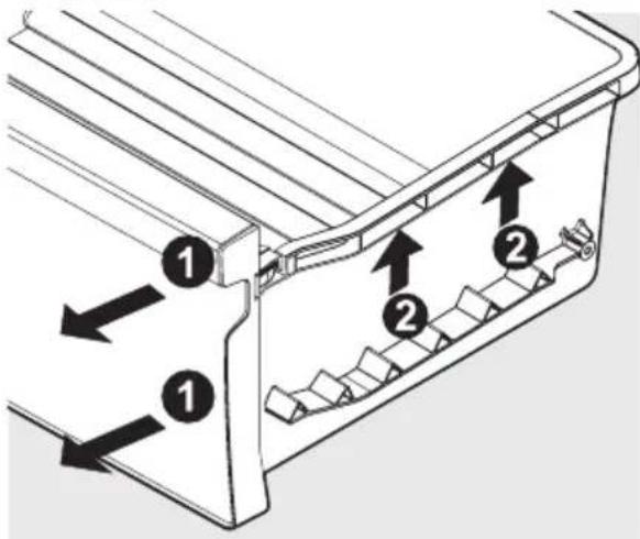 AEG RMB954E9VX - Pour retirez un bac Ultra Fresh à fin de nettoyage, - 1