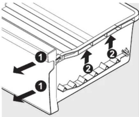 AEG RMB954E9VX - Um die Ultra-Frisch- Schublade zum Reinigen zu entfernen, befolgen Sie diese Schritte: - 1
