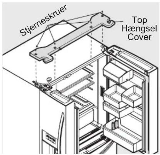 AEG RMB954E9VX - Sådan aftages køleskabslågen: - 1