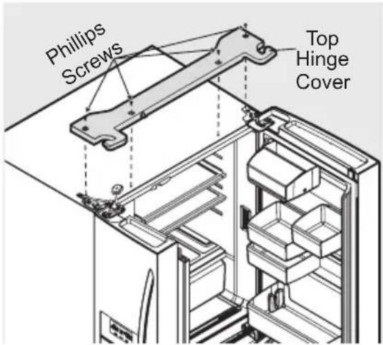 AEG RMB954E9VX - To remove the refrigerator doors: - 1