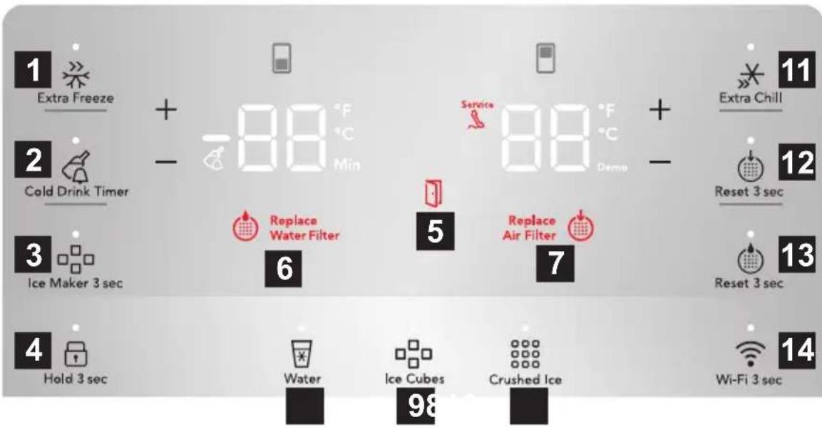 AEG RMB954E9VX - BEDIENINGSKNOPPEN VAN HET DISPLAY - 1