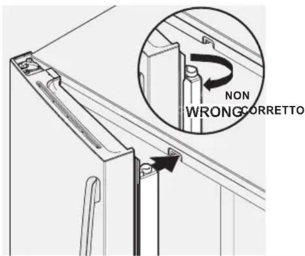 AEG RMB954E9VX - Livellamento e allineamento sportelli frigorifero (se necessario) - 3