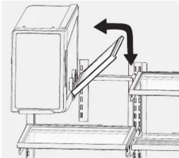 AEG RMB954E9VX - Så här justerar du den vändbara hyllan: - 1