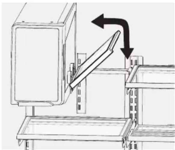 AEG RMB954E9VX - Pour régler une clayette rabattable : - 1