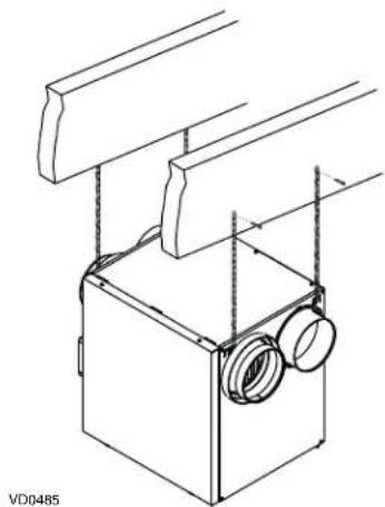 vänEE V110H65RT - Suspended to the joists or trusts: - 1