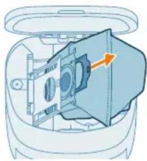 PHILIPS HomeRun 2000 Series XU2100 - Sostituzione del sacchetto per la polvere - 3