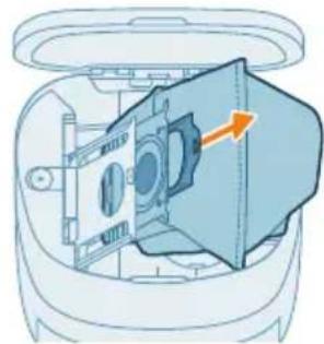 PHILIPS HomeRun 2000 Series XU2100 - Udskiftning af stovposen - 3