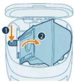 PHILIPS HomeRun 2000 Series XU2100 - Cambiar la Bolsa del polvo - 2