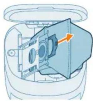 PHILIPS HomeRun 2000 Series XU2100 - De stofzuigerzak verrangen - 3