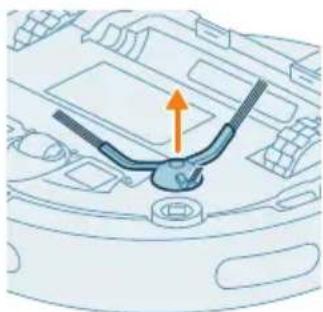 PHILIPS HomeRun 2000 Series XU2100 - Limpiar el cepillo lateral - 1