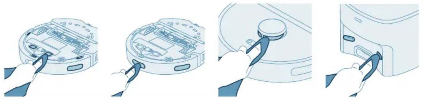 PHILIPS HomeRun 2000 Series XU2100 - Pulizia dei sensori, dei punti di contatto e della finestra sensore ad infrarossi - 1