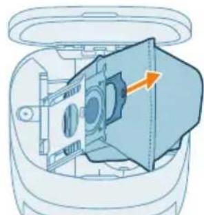 PHILIPS HomeRun 2000 Series XU2100 - Replacing the dust bag - 3