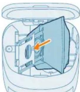 PHILIPS HomeRun 2000 Series XU2100 - Toz torbasini degistirme - 4