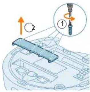 PHILIPS HomeRun 2000 Series XU2100 - Rimozione della batteria ricaricabile - 1