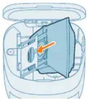 PHILIPS HomeRun 2000 Series XU2100 - Sostituzione del sacchetto per la polvere - 4