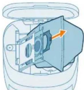 PHILIPS HomeRun 2000 Series XU2100 - Toz torbasini degistirme - 3