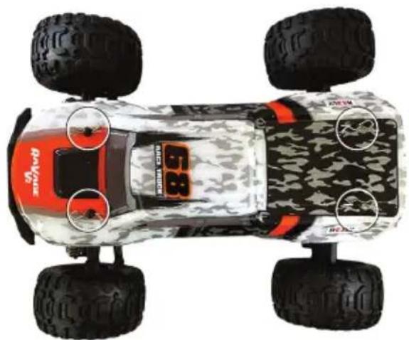 Reely RaVage 4x4 V2 - C) enlever/remettre le couvercle - 1