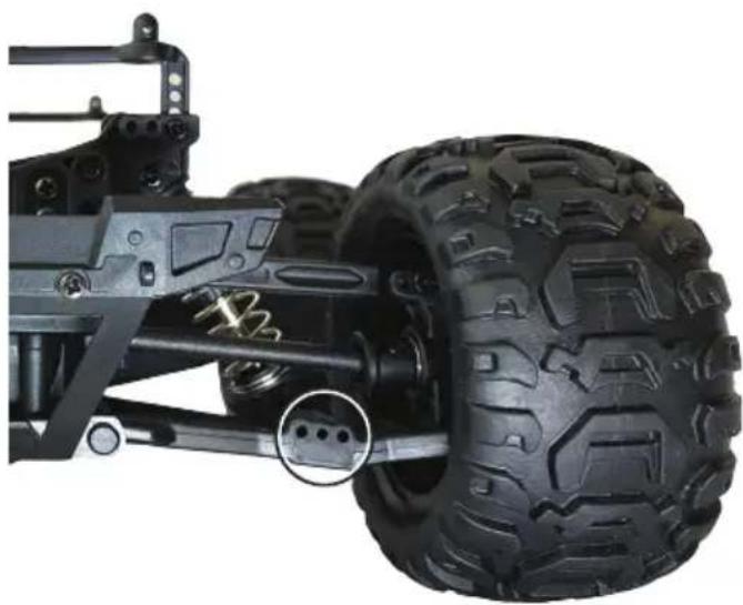 Reely RaVage 4x4 V2 - b) Shock absorber position - 1