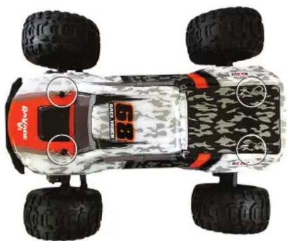 Reely RaVage 4x4 V2 - c) De kap verwijderen/terugplaatsen - 1