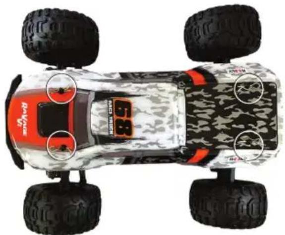 Reely RaVage 4x4 V2 - c) Nehmen Sie das Gehäuse ab und bringen Sie es wieder an - 1