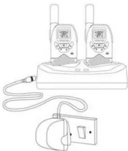 Esscom TwinTalker 9210 - Batterijen plaatsen - 2