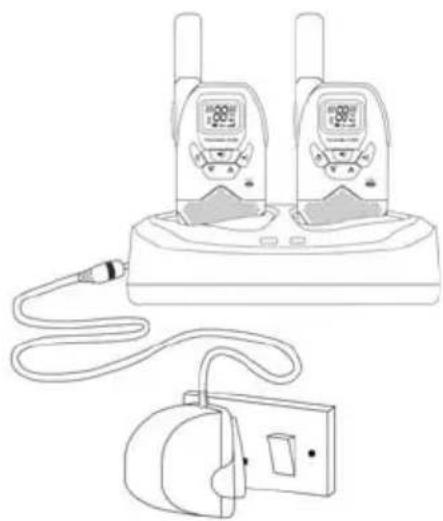 Esscom TwinTalker 9200 - Batterijen opladen - 1